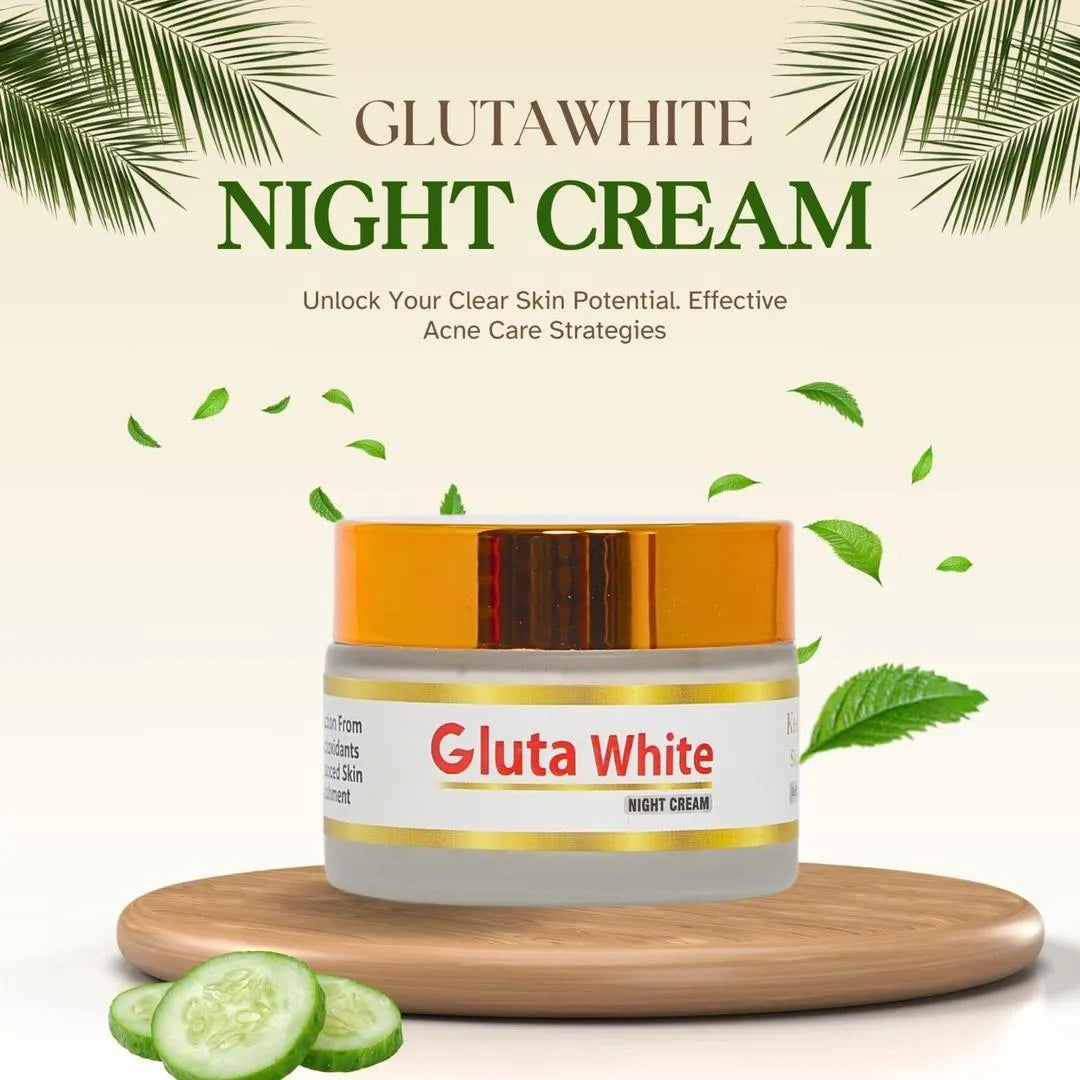 Gluta White Night Cream 100% Natural Whitening Anti-Aging