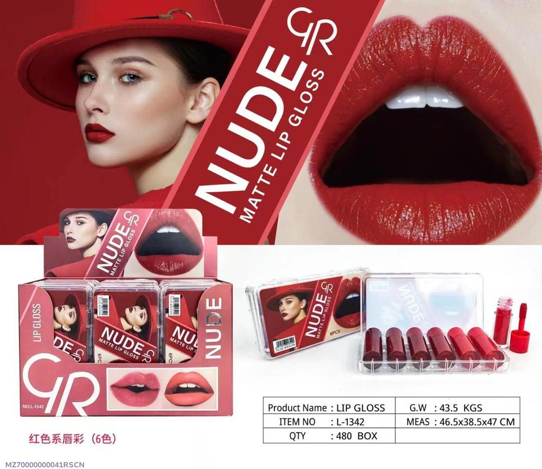 Matte Lip Gloss Set 6 Shades Long Lasting
