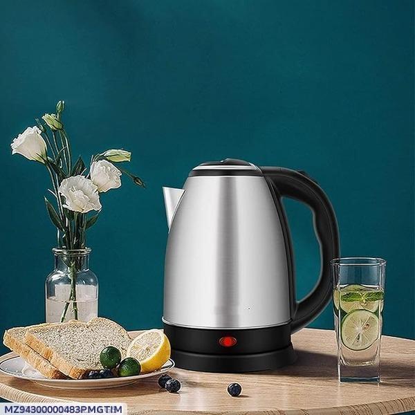 Stainless Steel Electric Kettle Fast Boil Silver Black Handle