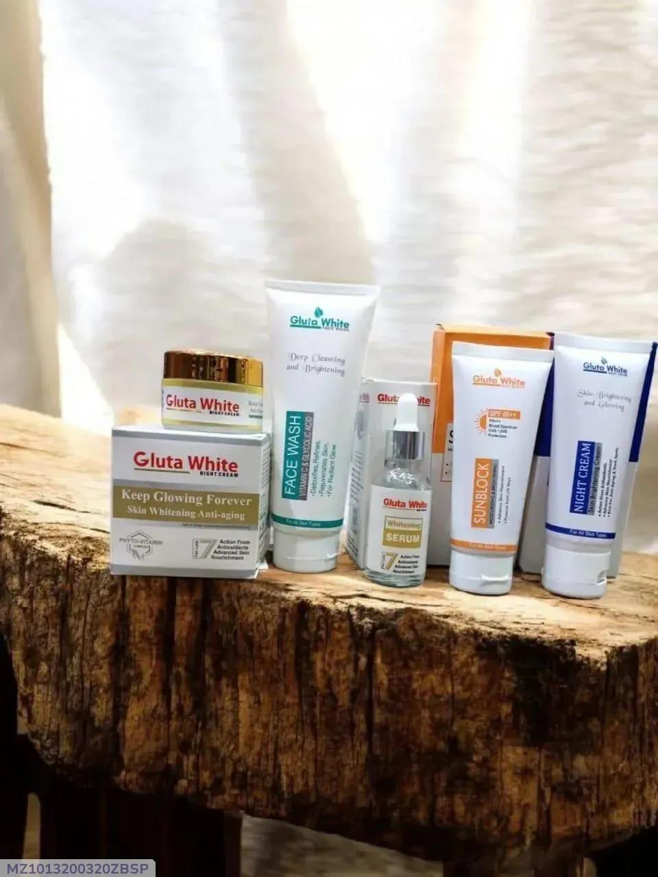 5 in 1 Skincare Bundle for All Skin Types 100ml White Cream-Based Set