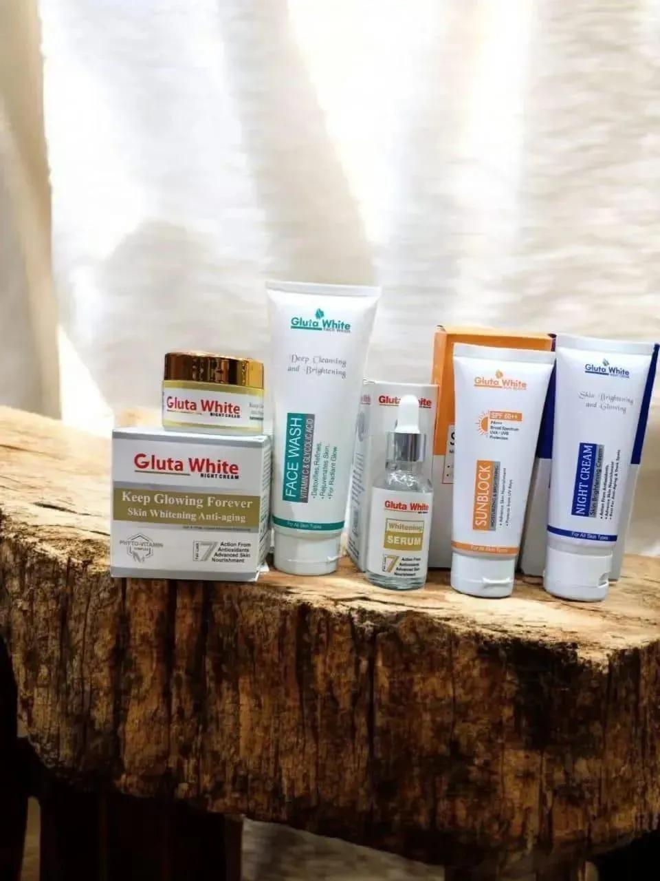 5 in 1 Skincare Bundle for All Skin Types 100ml White Cream-Based Set