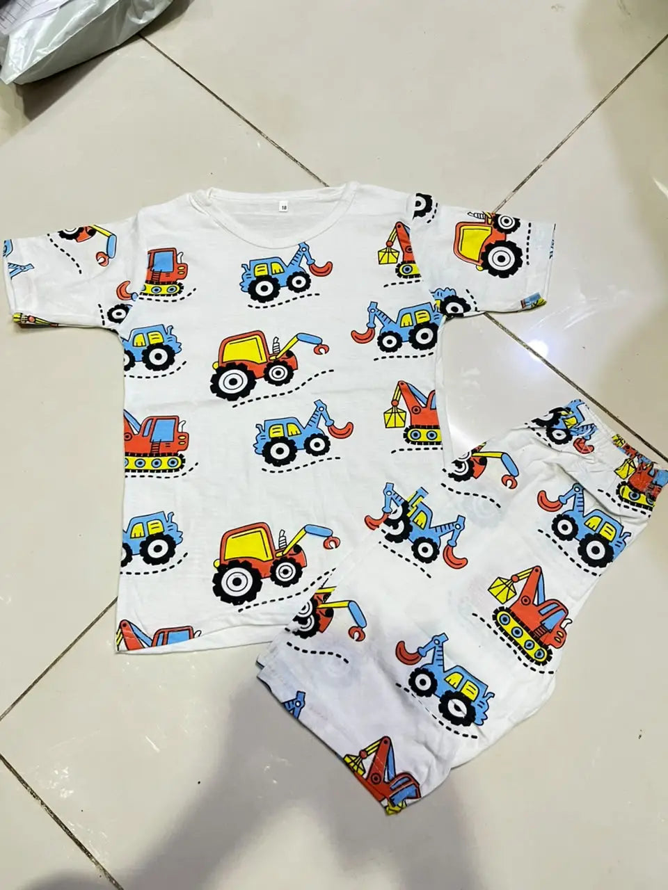 2 Pcs Girl's Stitched Jersey Printed Night Suit