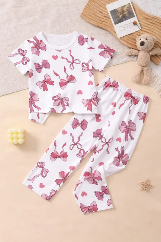 2 Pcs Girl's Stitched Jersey Printed Night Suit