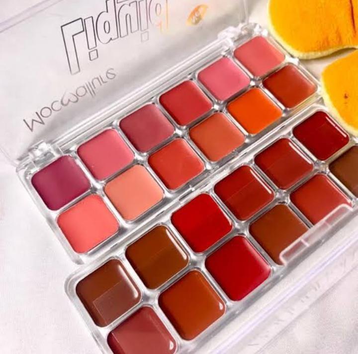 Moccollure 12 Shade Bold Coverage Lipstick Blush Palette