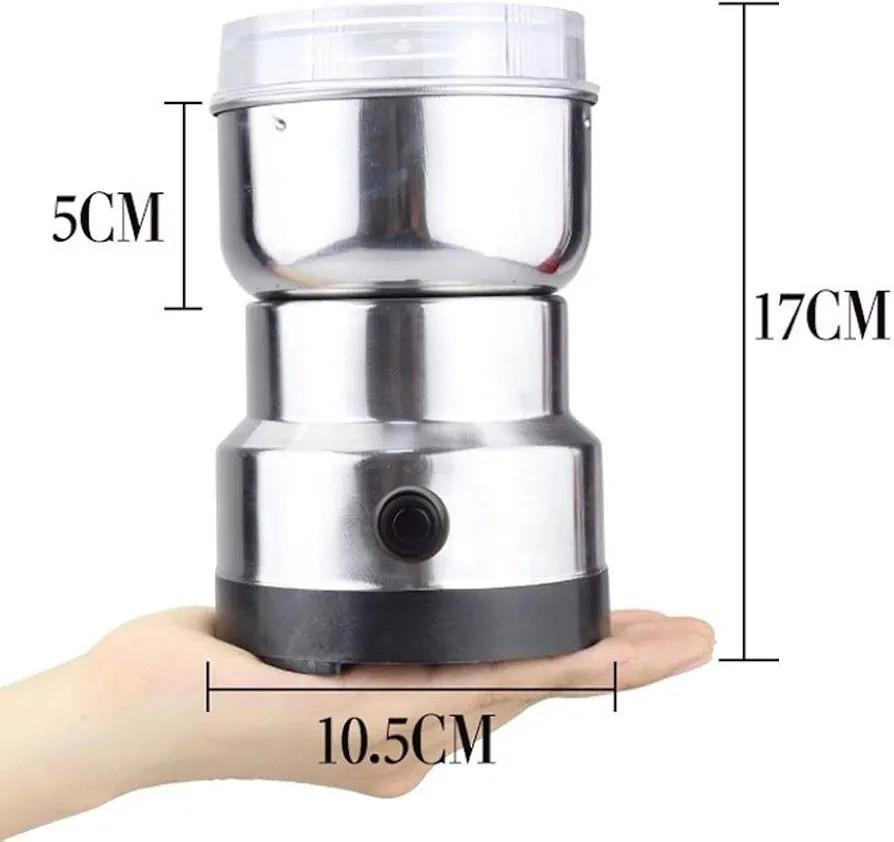 Electric Spice Grinder Stainless Steel Silver Kitchen