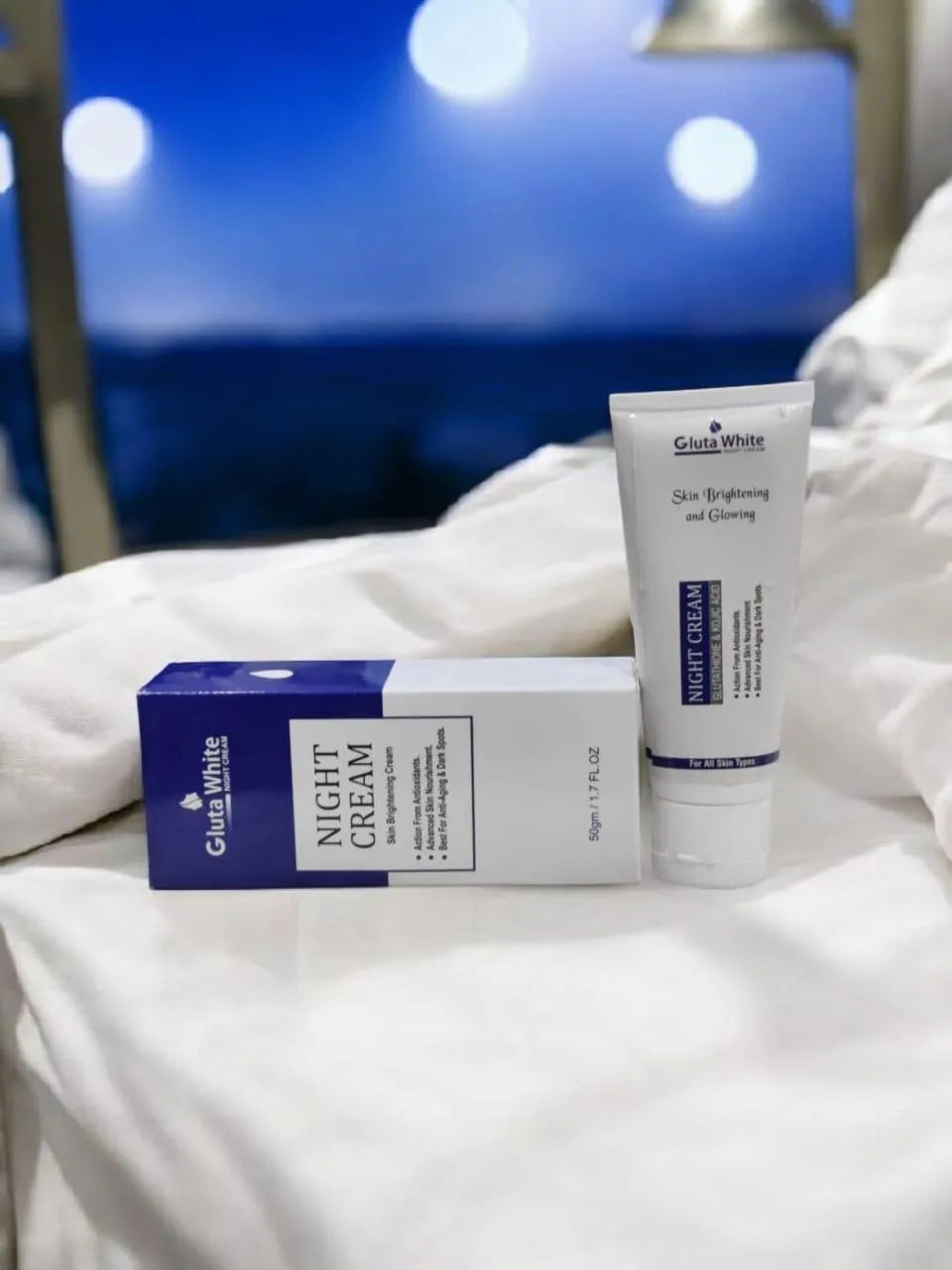 Gluta White Night Cream for All Skin Types 50gm