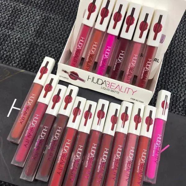 Matte Lip Gloss Set 12 Shades Long Lasting