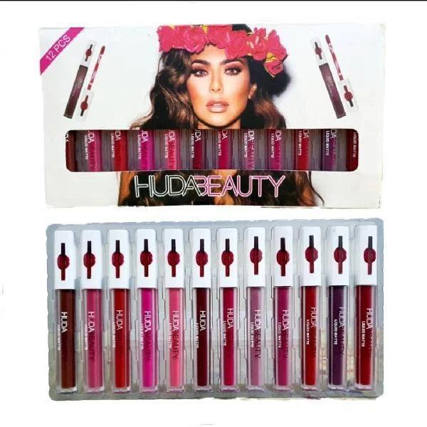 Matte Lip Gloss Set 12 Shades Long Lasting