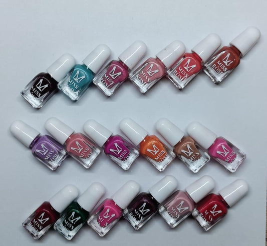 Vibrant 6-Pc Nail Polish Set Quick-Drying Chip-Resistant