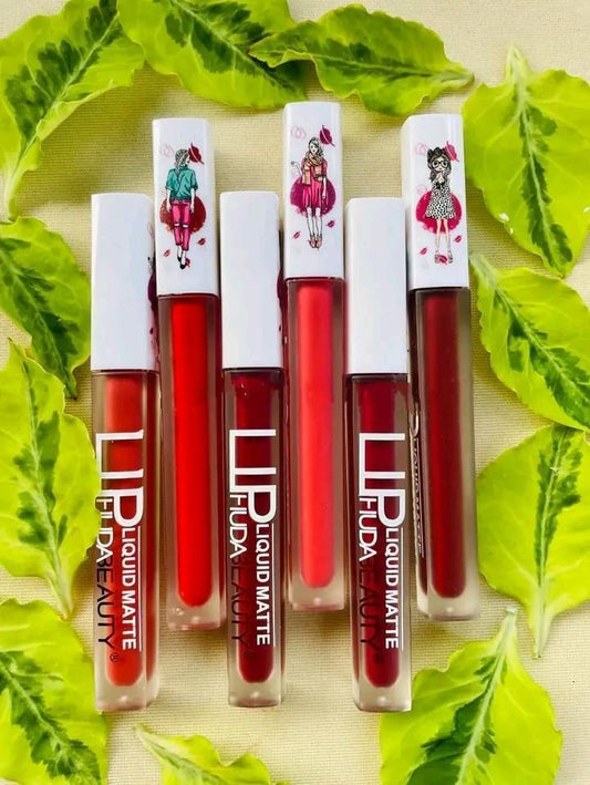 Matte Liquid Lip Gloss Set 3 Pcs Bold Red Shades