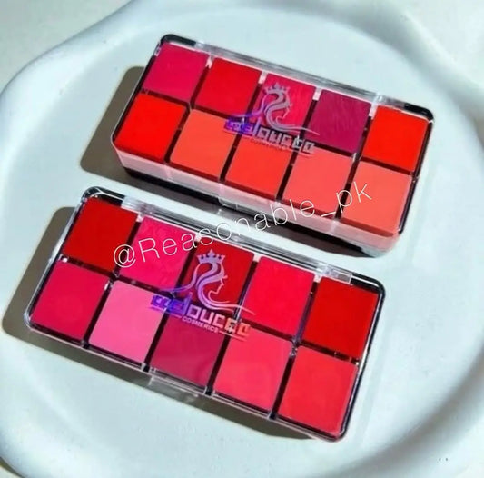 10 In 1 Creamy Lipstick/Blush Palette