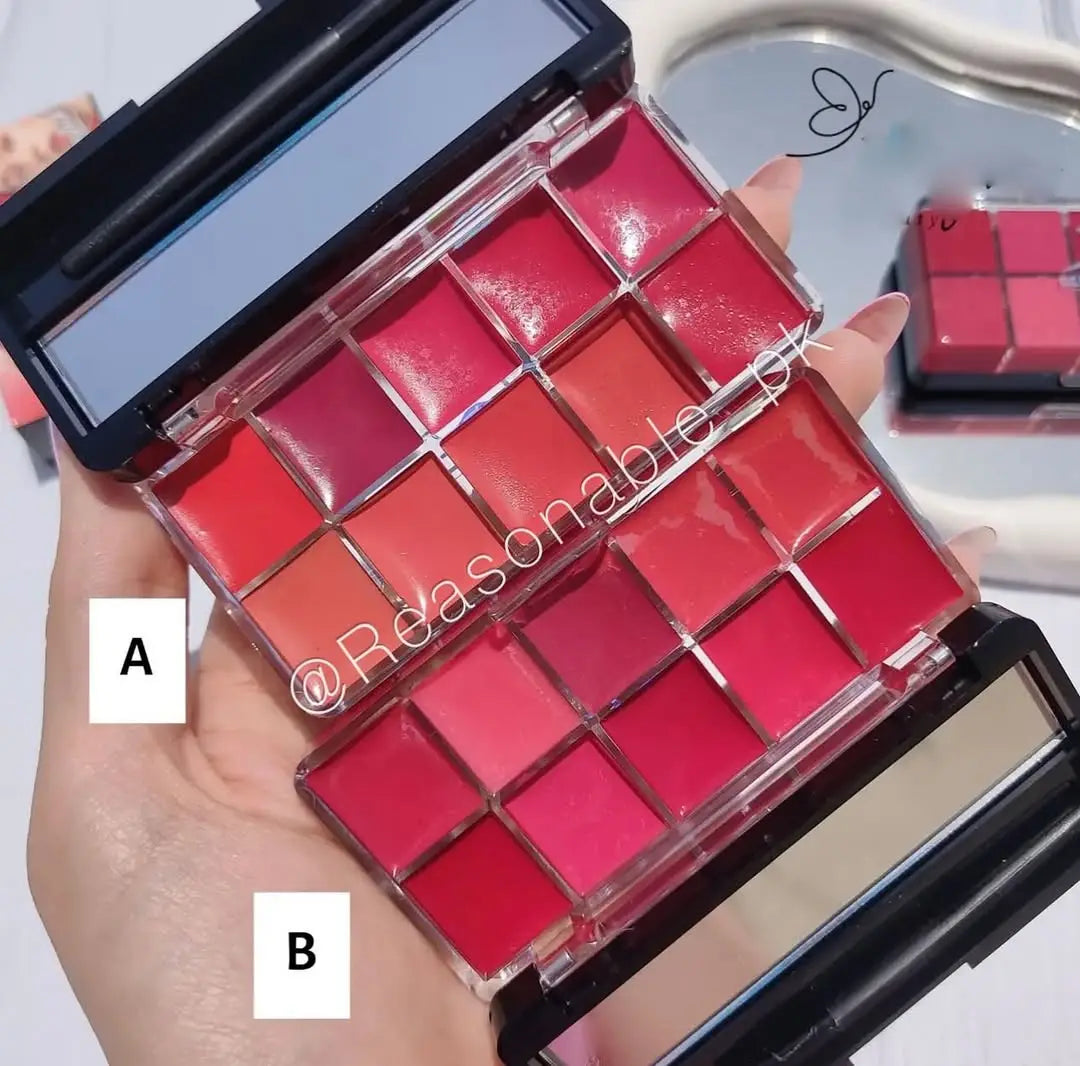 10 In 1 Creamy Lipstick/Blush Palette