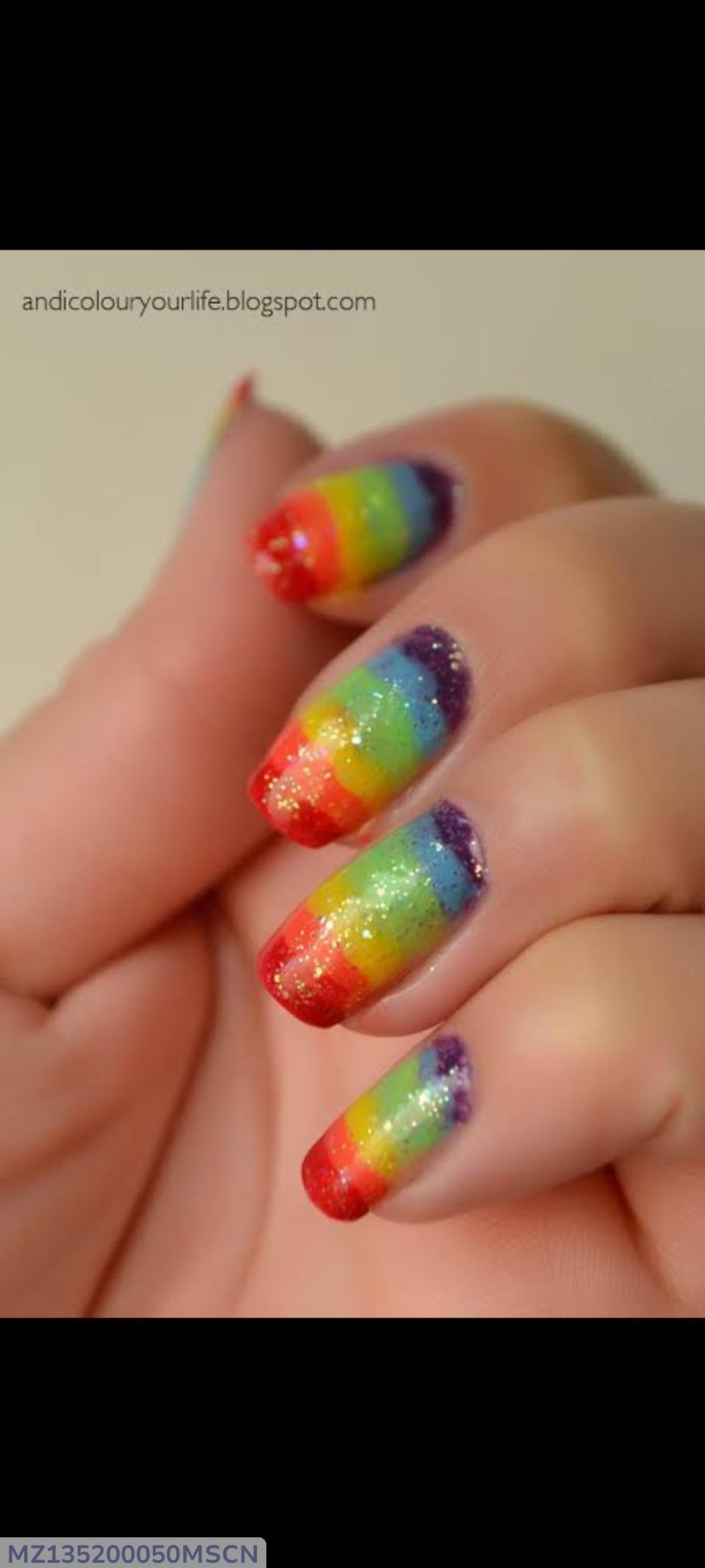 Premium Quality Fake Nails Multicolor Acrylic Pakistani Women