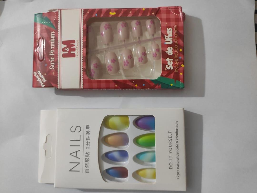 Premium Quality Fake Nails Multicolor Acrylic Pakistani Women