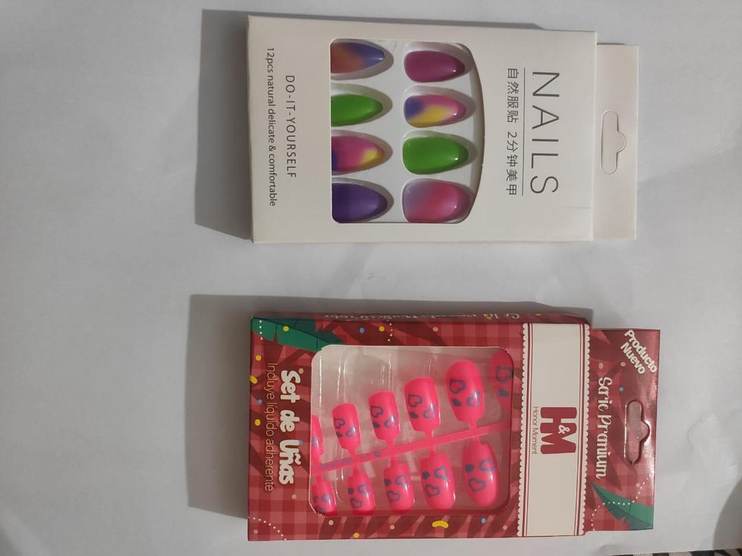 Premium Quality Fake Nails Multicolor Acrylic Pakistani Women