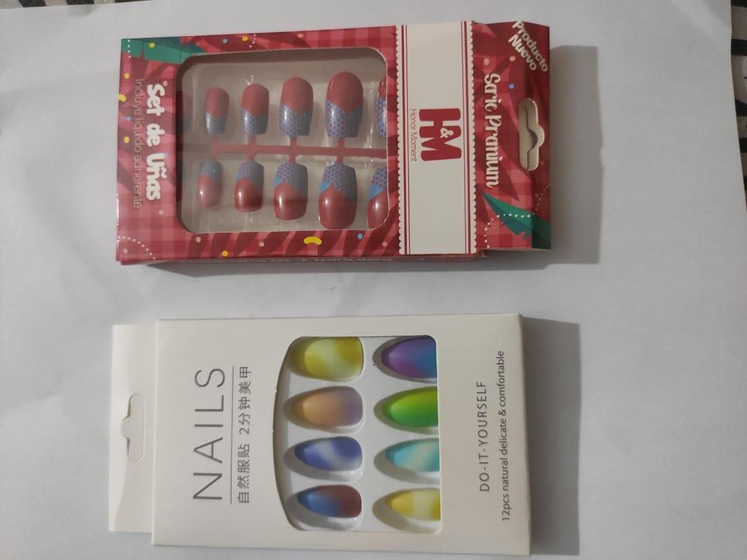 Premium Quality Fake Nails Multicolor Acrylic Pakistani Women