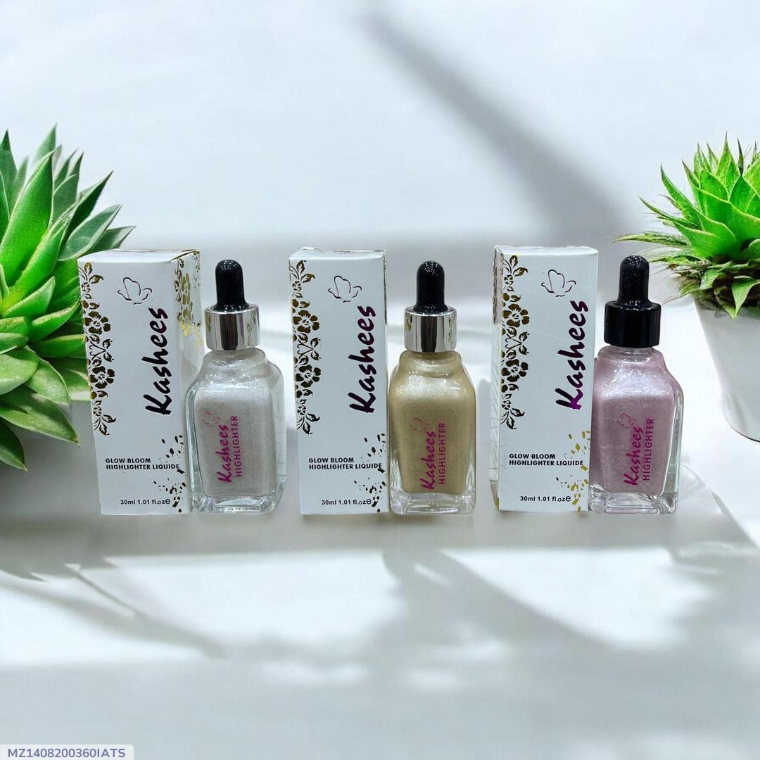 Premium Liquid Highlighters Pink Golden Silver 3 Pack