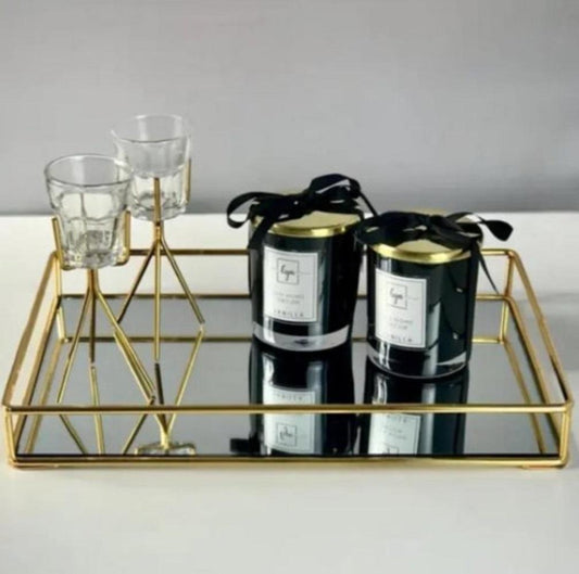 Stylish Makeup Organizer Black Iron Rack 11.5x7"