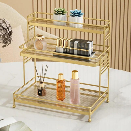 Metal Makeup Organizer 3-Tier Storage Rack