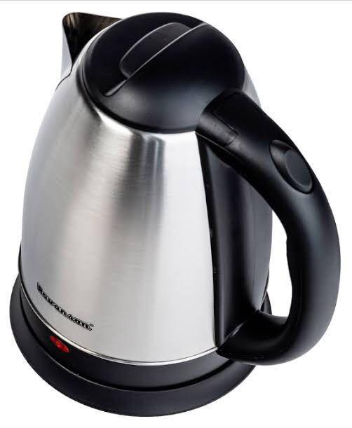 Cordless Electric Kettle Stainless Steel 2L Black