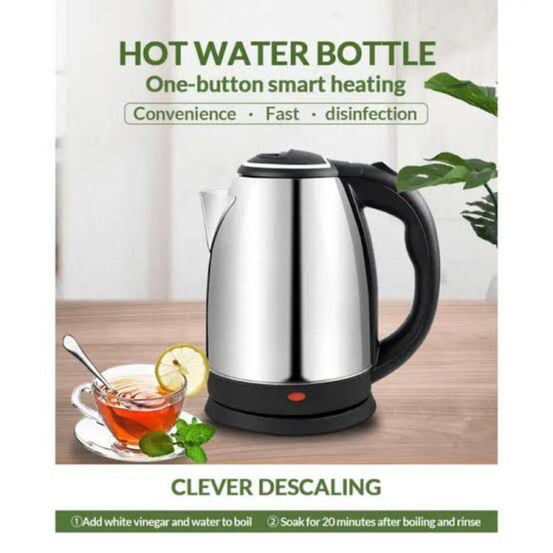 Cordless Electric Kettle Stainless Steel 2L Black