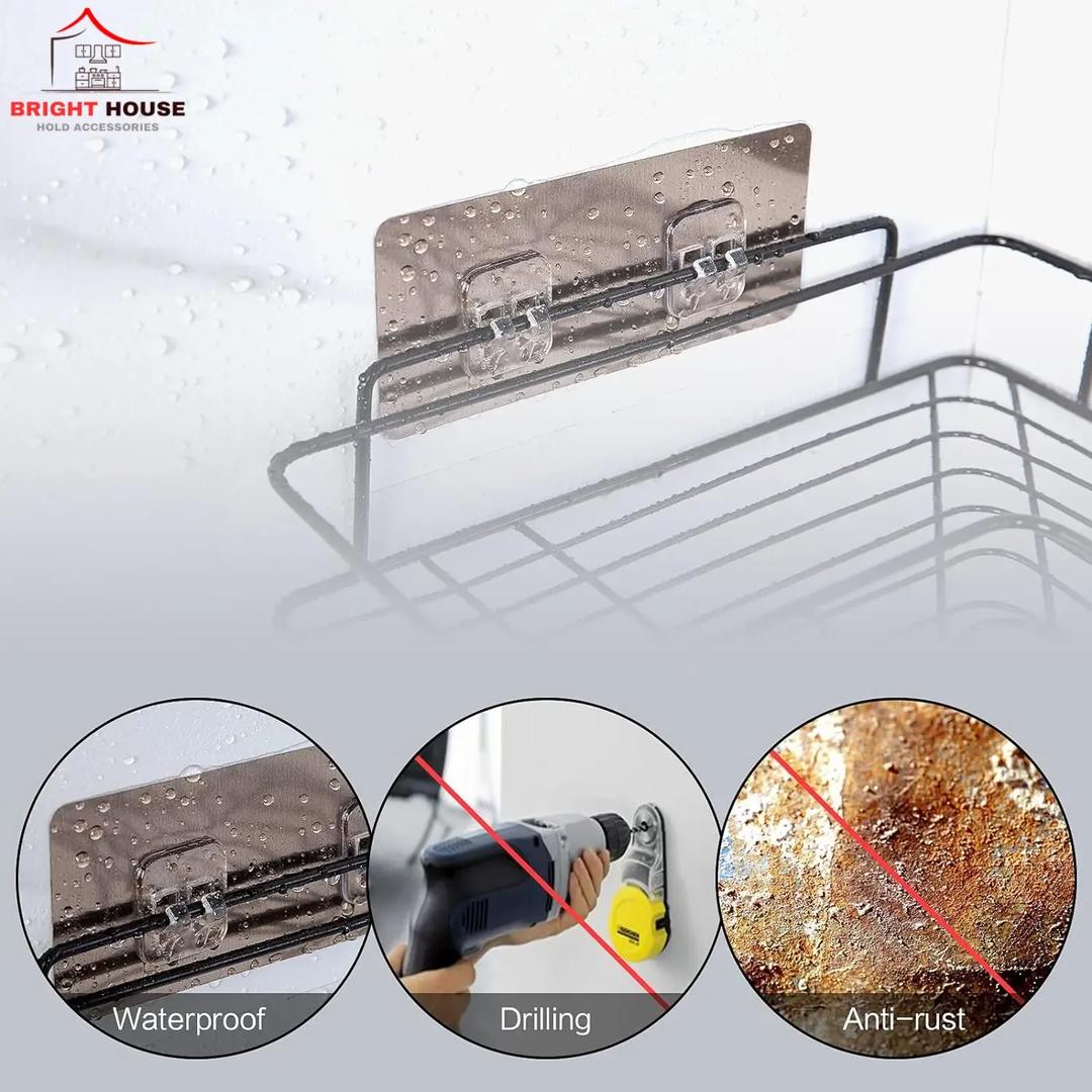 Black Wire Mesh Bathroom Shelf for Moisture Resistant Storage
