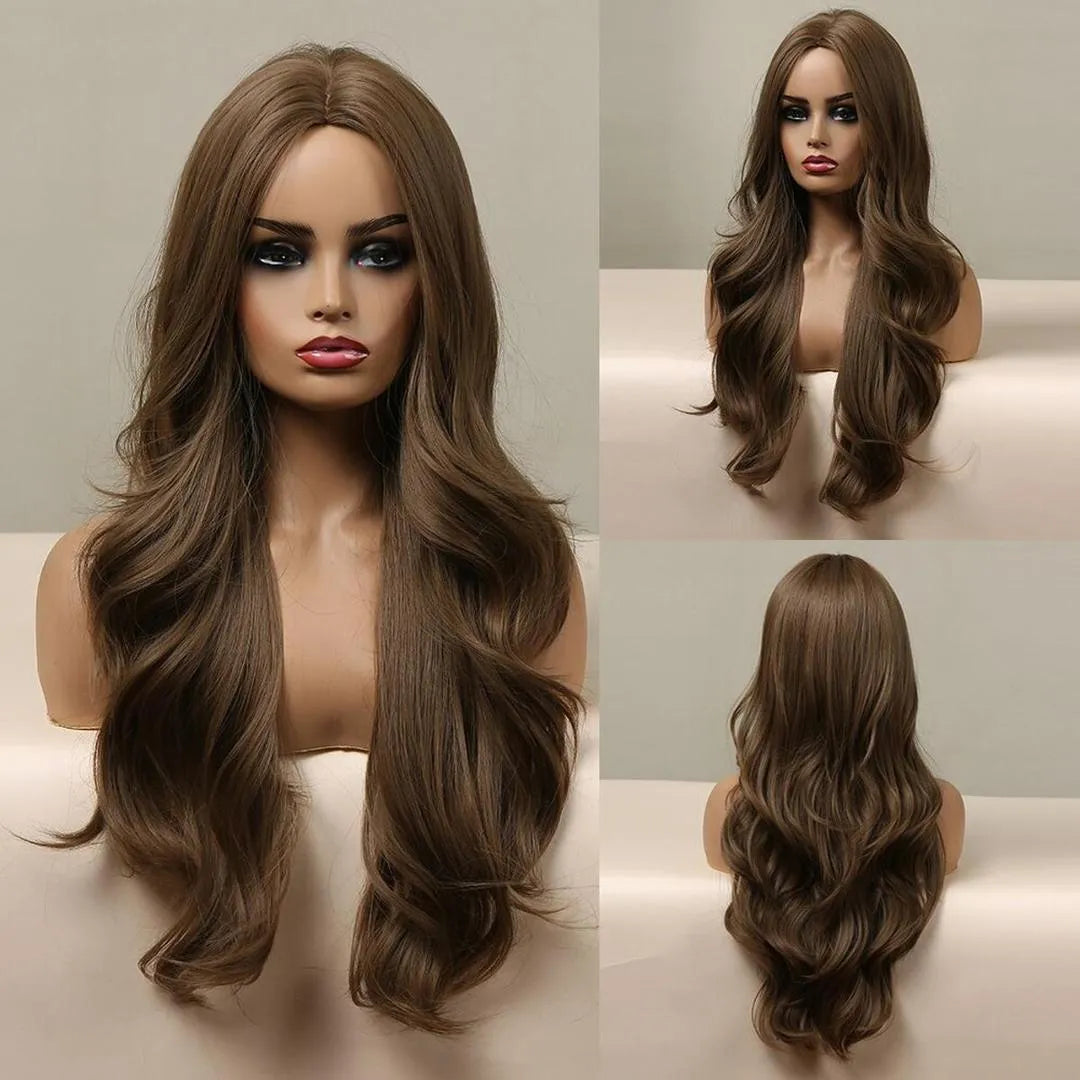 Full Length Synthetic Hair Extensions Black Brown Pakistani