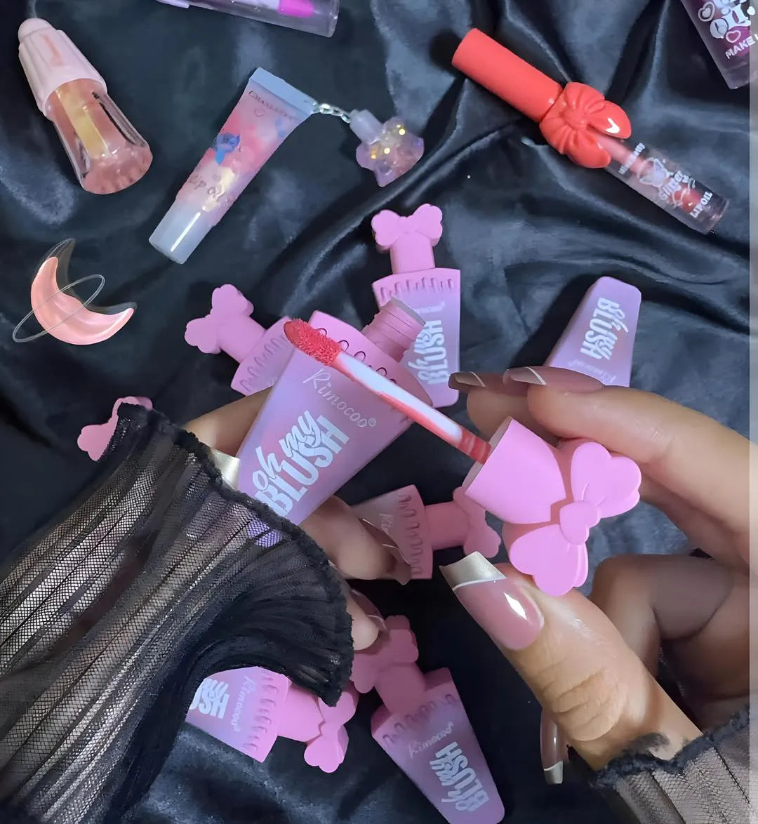Pink Bow Lip Gloss Set of 6
