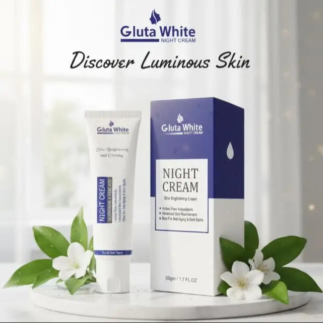 Gluta White Night Cream for Brightening Skin 50gm Anti-Aging