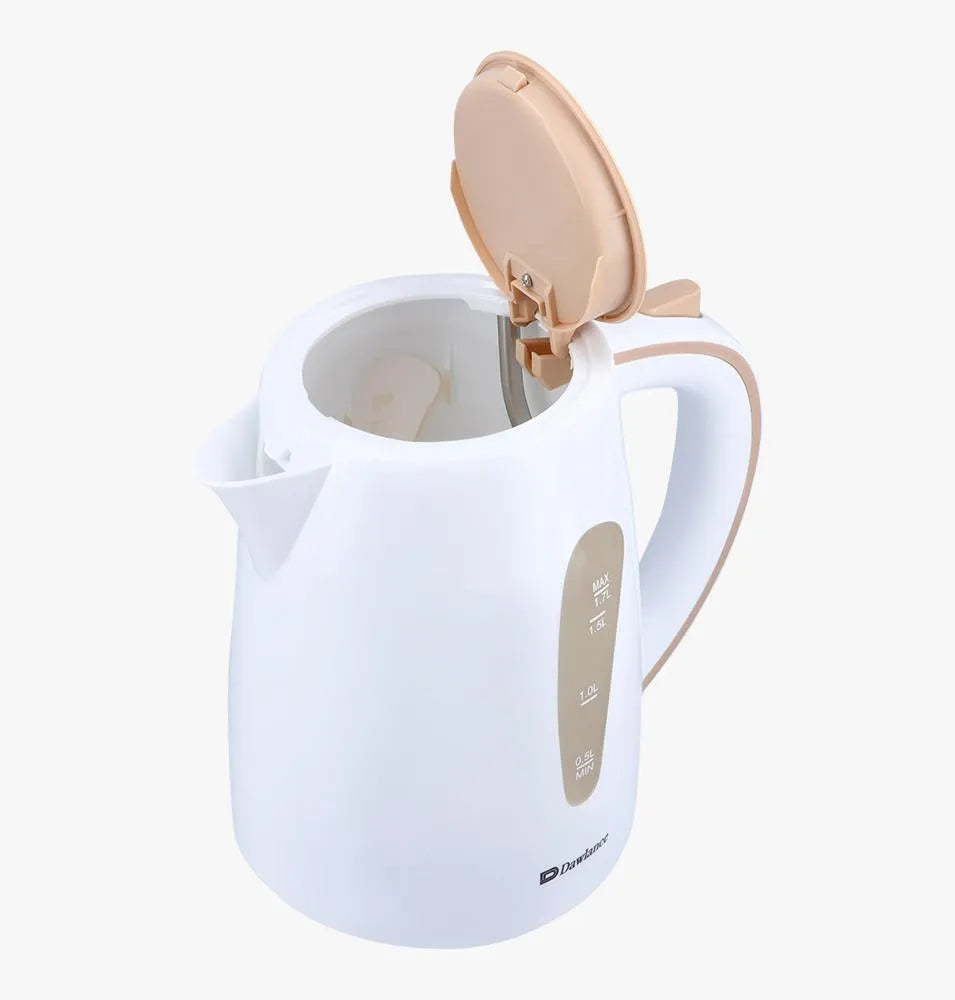 Electric Kettle White Beige 1.7L Auto Shut Off