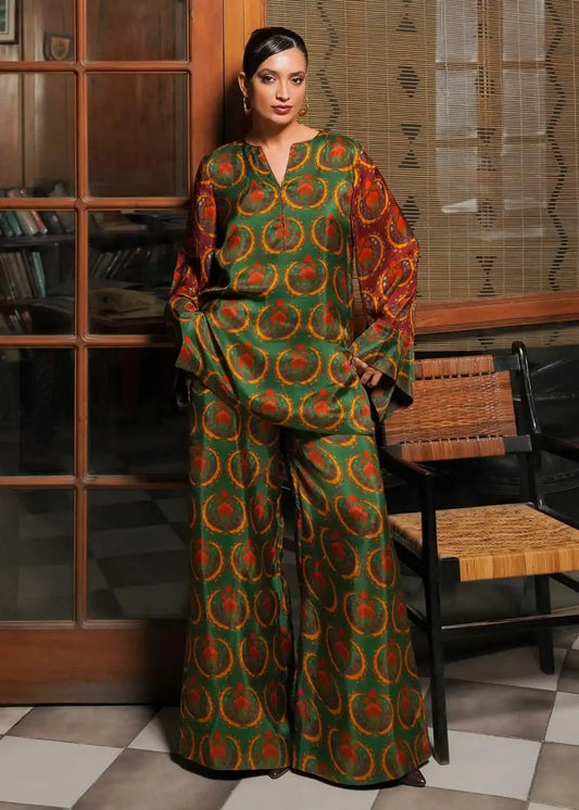 Stylish Women's Printed 2 Pcs Shirt And Trouser Set