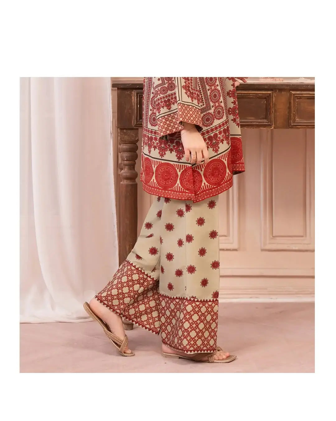 Stylish Printed Shirt and Trouser Set - 2 Pcs