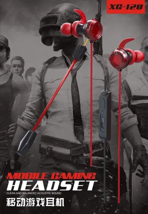 Pubg Mobile Gaming Headset With Long Mic Wired Earphone 3.5 mm Jack Dynamic Universal Earbud