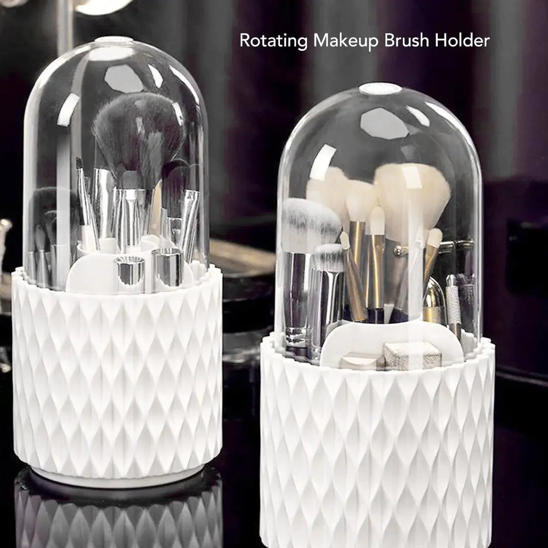 360° Rotating Makeup Brush Organizer