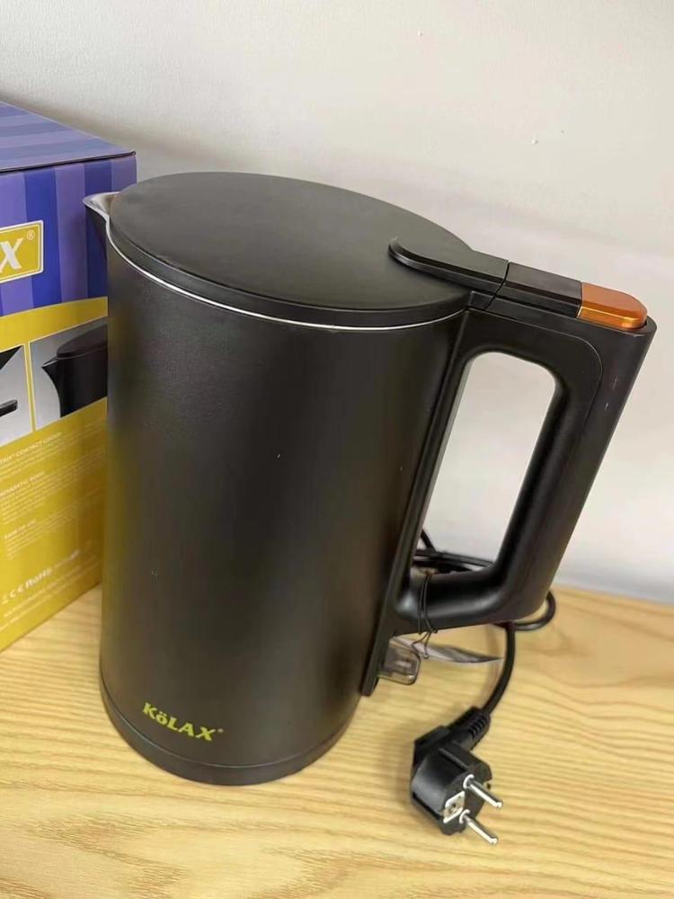 Black Electric Kettle 1.7L Automatic Shut-Off