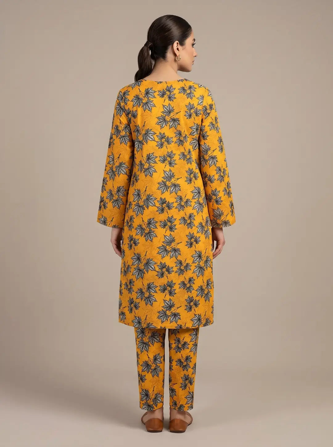 2 Pcs Women's Unstitched Printed Suit