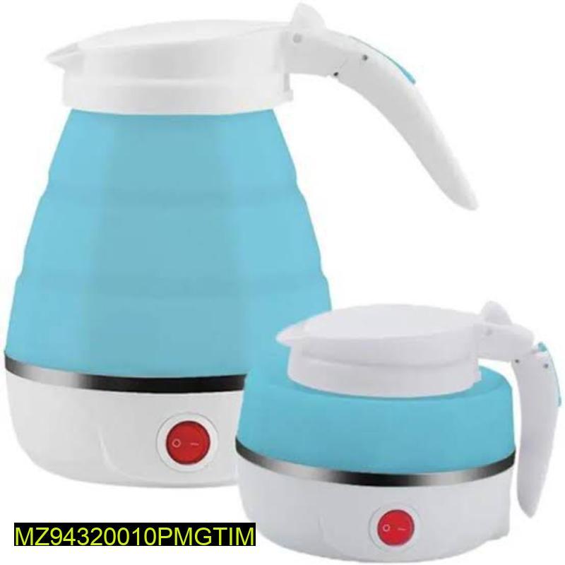Collapsible Electric Kettle Blue Portable Fast Boil