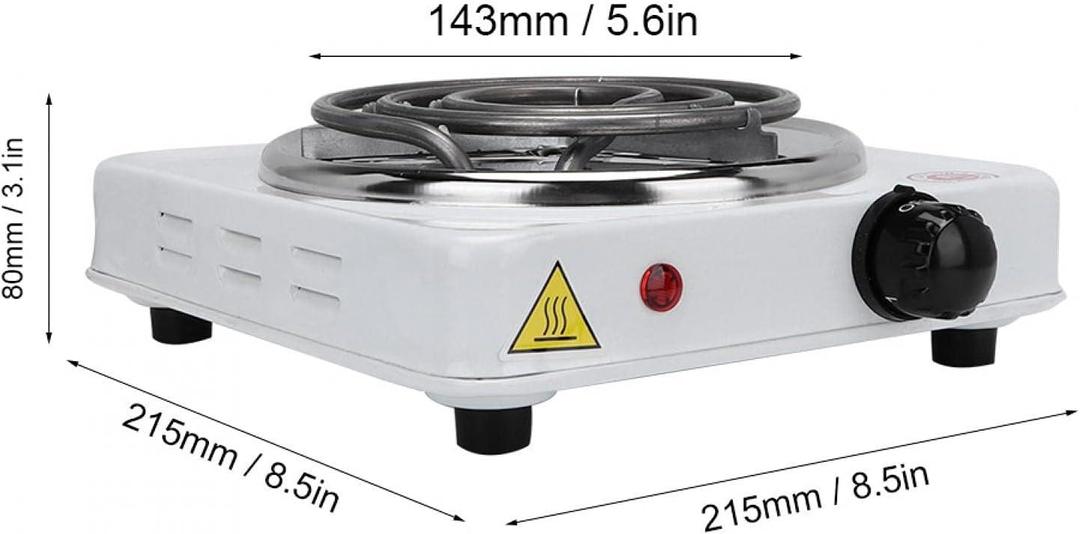Electric Stove with Glass Lid Stainless Steel