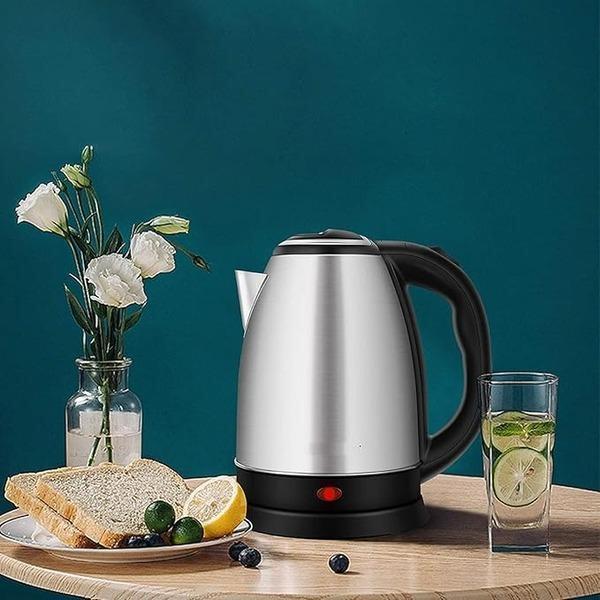 Stainless Steel Electric Kettle Fast Boil Silver Black Handle